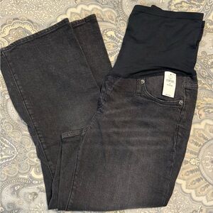 Maternity, black cropped jeans